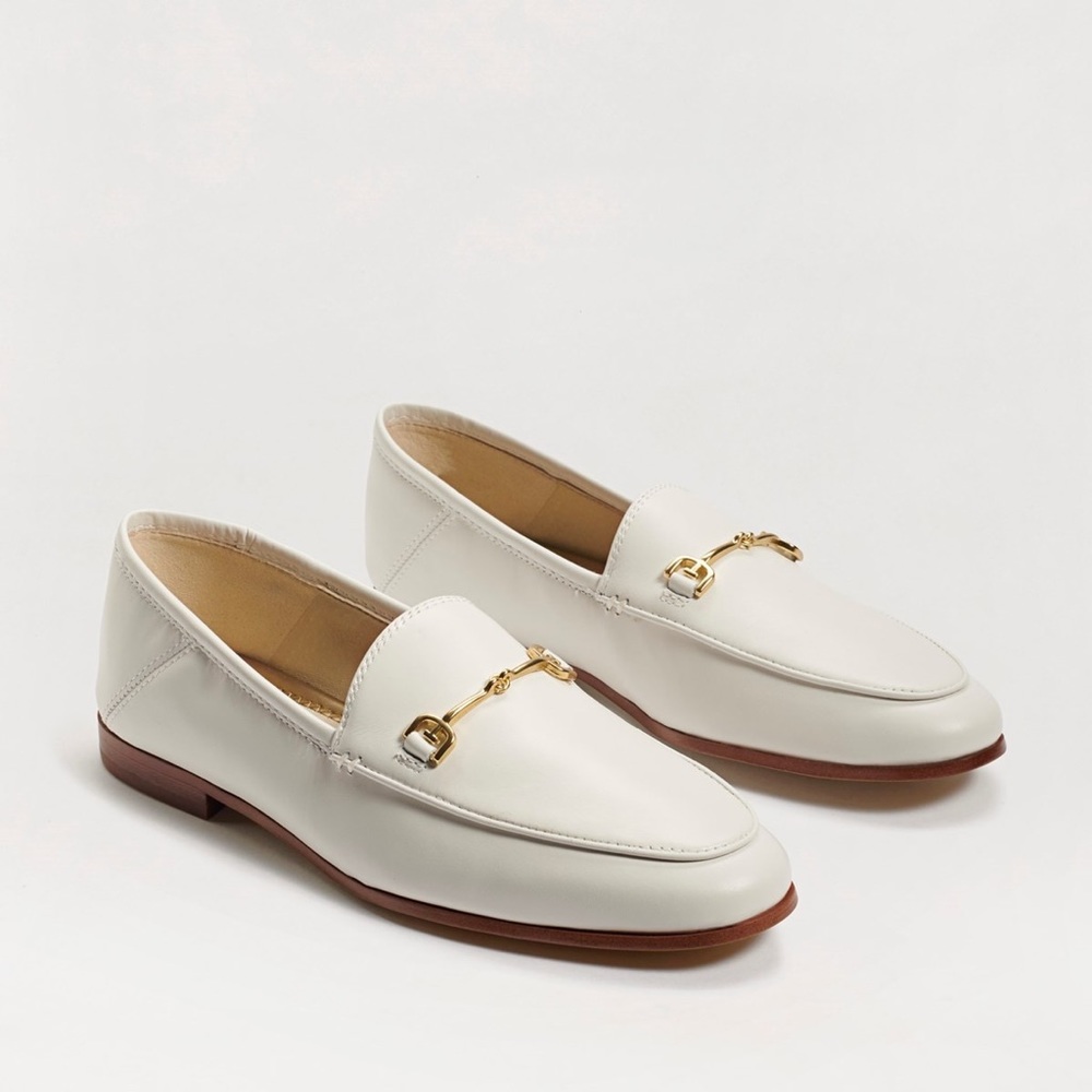Sam Edelman Loraine Bit Loafer White and Gold Size 10.5